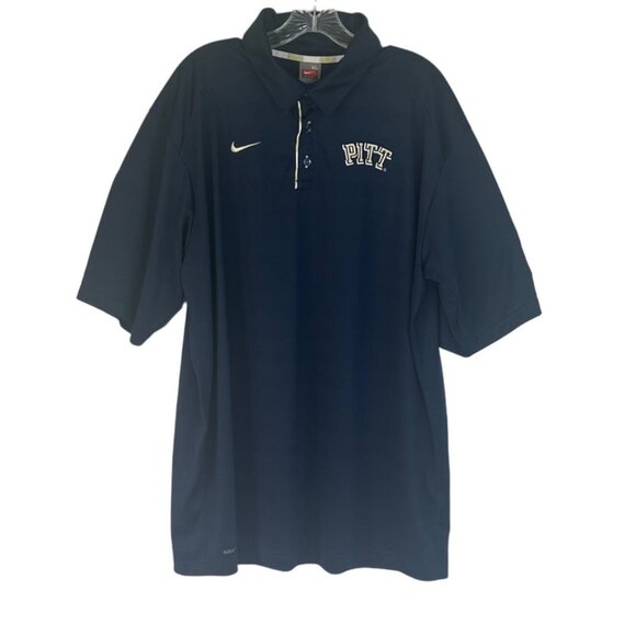 Nike Pitt Panthers Golf Polo Shirt Mens XL Blue NCAA Football - Picture 1 of 10
